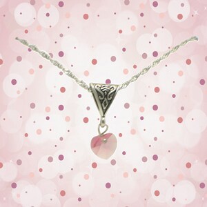 Crystal Heart Necklace - Valentine Gift - Heart pendant - Swarovski Crystal - Red Heart Necklace - Pink Heart  - Iridescent Heart Necklace