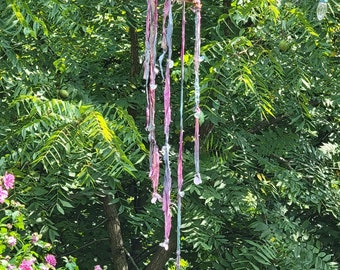 Colorful - Bohemian - Mobile - Wind Chime - Suncatcher -Indoor - Outdoor - Dorm Decor - Silk - Quartz - Agate