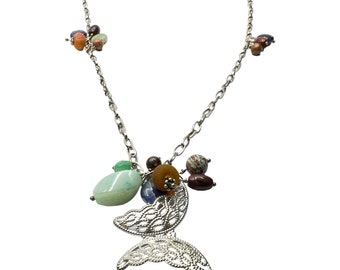 Butterfly Cluster Charm Necklace