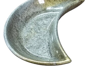 Moon-Shaped Resin Art Jewelry Dish | Unique Home Decor