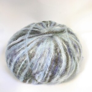 Mohair Yarn Blue Gray Yarn Mohair Knitting Yarn Mohair crocheting Yarn Blue Gray Soft Yarn Berlini Gossair Yarn image 2