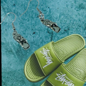 Flip Flop Charm Earrings Flip Flop Earrings Beach Lover Earrings Tropical Jewelry Ocean Earrings Birthday Gift Sea life Summer image 1