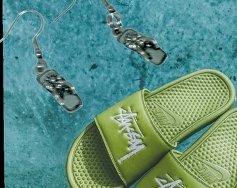 Flip Flop Charm Earrings - Flip Flop Earrings - Beach Lover Earrings - Tropical Jewelry - Ocean Earrings - Birthday Gift - Sea life - Summer