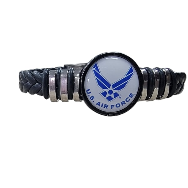 USAF - Air Force Bracelet- Military Jewelry - Air Force Retirement Gift -Military Bracelet -Air Force Logo -Military Gift -Air Force Jewelry