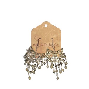 Dalmatian Jasper Chandelier Earrings: Sterling Silver Filigree Elegance