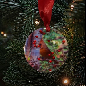 Memorial Cardinal Ceramic Ornament