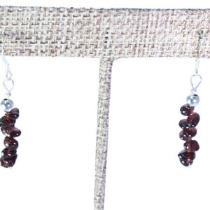 Dainty Garnet Gemstone Earrings: January Birthstone, Love Stone