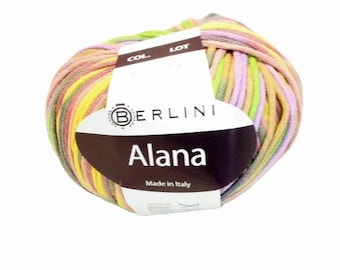 Berlini Alana Colorful Yarn: Cotton Nylon Blend, 2 Balls