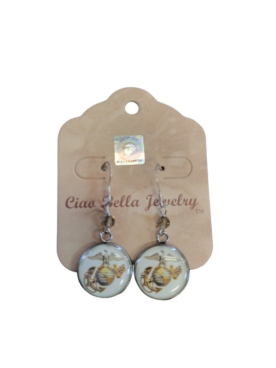 Officially Licensed Marine Corps Seal or Eagle Globe and Anchor Earrings A Proud Symbol of Service and Sacrifice Etsy Canada
