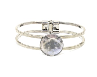 Personalized Pet Photo Cuff Bracelet: Pet Memorial Jewelry