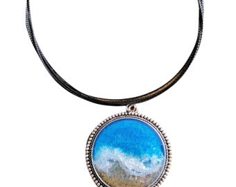 Beach Sand Resin Necklace: East Coast Keepsake Jewelry