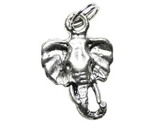 Elephant Pewter Charm: USA Made Animal Jewelry