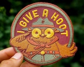 I Give A Hoot Iron-on Patch
