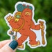 Backpacking Big Foot - a hiking sasquatch sticker, for your laptop, water bottle, camping gear, camper, car, or travel journal