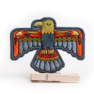 Outdoor Adventure Thunder Bird Iron-On patch for Jackets, Backpacks, and more