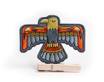 Outdoor Adventure Thunder Bird Iron-On patch for Jackets, Backpacks, and more