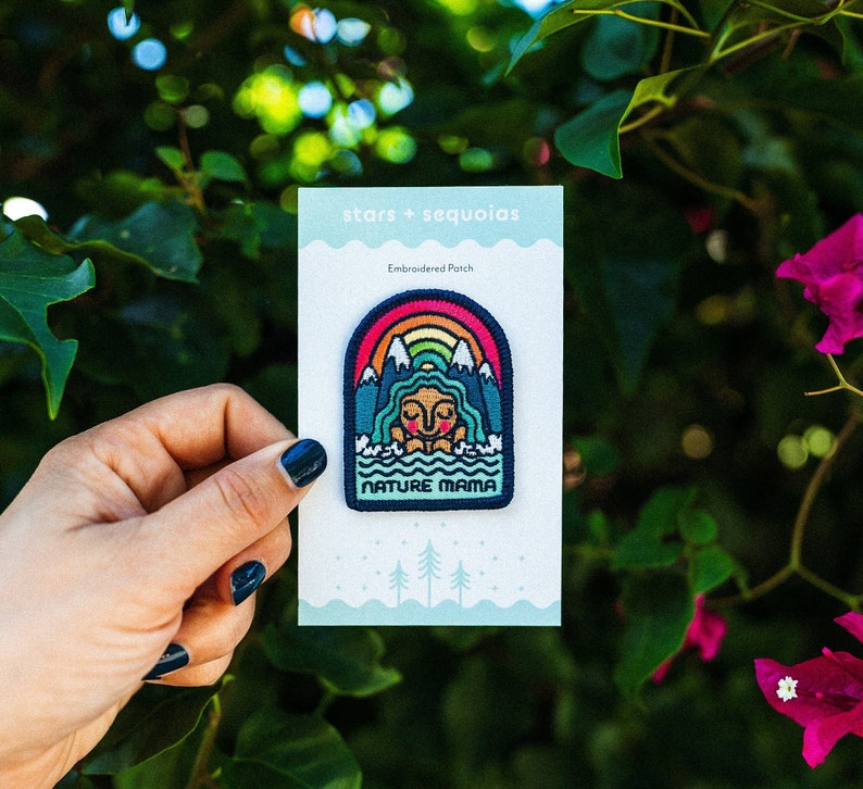 Nature Mama Iron-on Patch for your favorite camping and hiking gear, backpack or jacket image 2