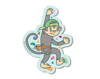 Climbing Monkey Sticker