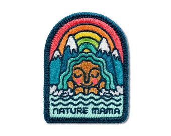 Nature Mama - Iron-on Patch for your favorite camping and hiking gear, backpack or jacket