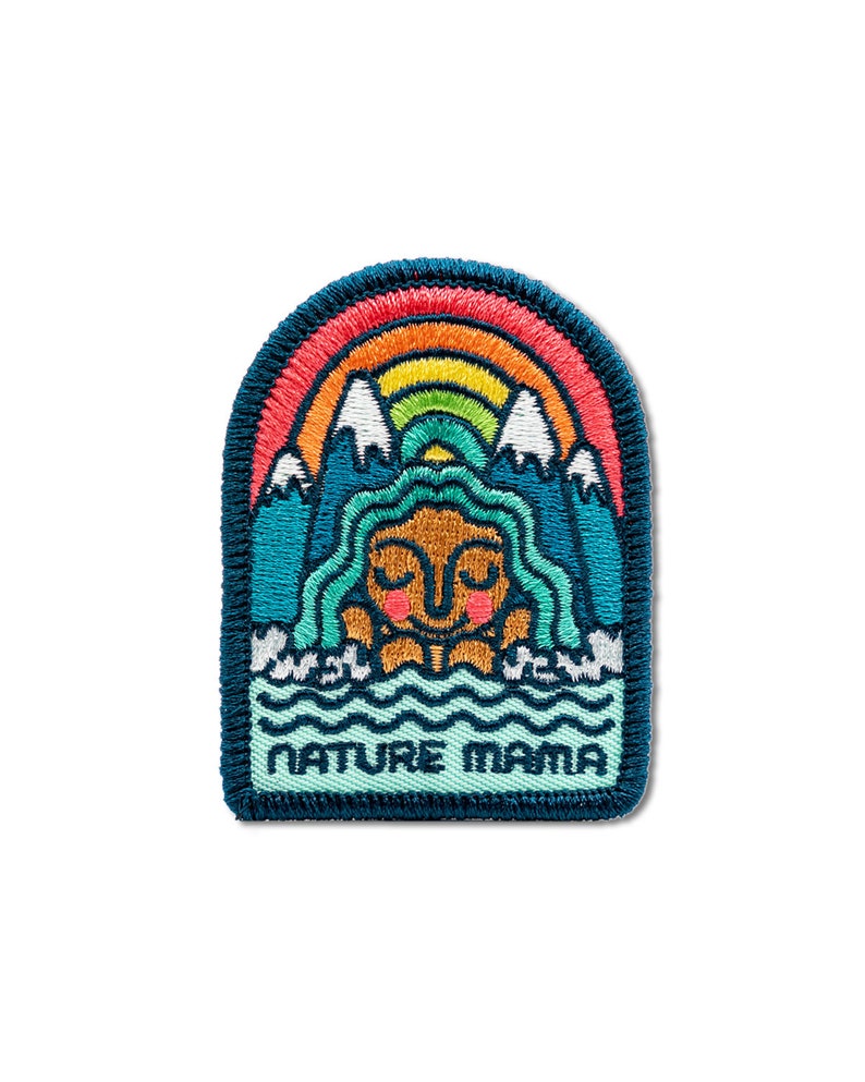 Nature Mama Iron-on Patch for your favorite camping and hiking gear, backpack or jacket image 1