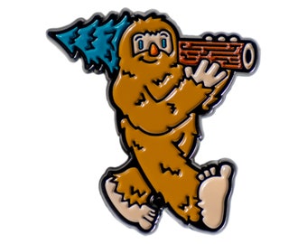 Woodland Sasquatch Enamel Pin | Collectible Bigfoot Pin, Gift for Outdoorsy People