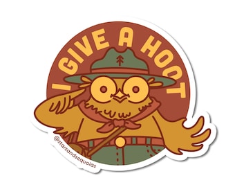 I Give A Hoot Sticker