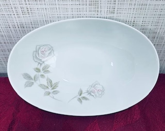 Cuenco para servir vintage Noritake Edenrose, diseño de rosa rosa