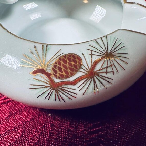 aokitchen♡ Vintage Fukagawa Arita Chopstick Holder/ashtray: Hand-painted