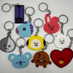 BTS BT21 3D printed Keychains