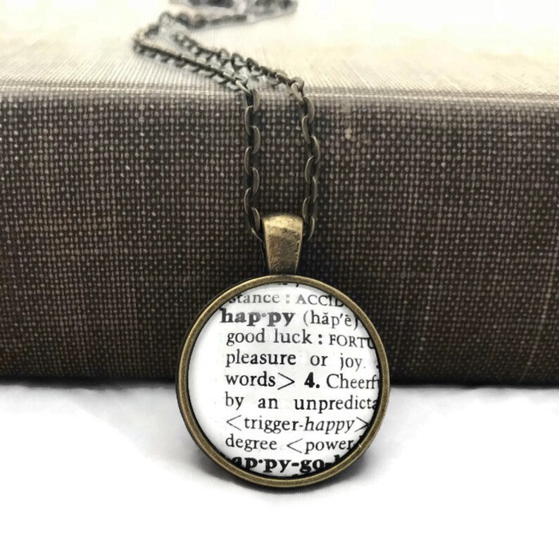 Happy Definition Of Happy At Dictionary Com >> Definition Of Happy Dictionary Necklace Or Keychain Personalized Gift Initial Necklace Choose Bronze Or Silver Setting Happy Definition Of Happy At Dictionary Com >> Definition Of Happy Dictionary Necklace Or Keychain Personalized Gift Initial Necklace Choose Bronze Or Silver Setting