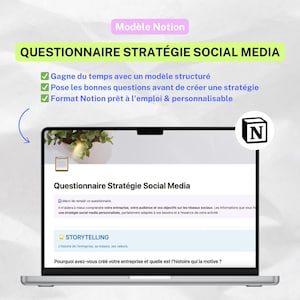 Social Media Strategy Questionnaire | Community Manager Client Brief | Customer Discovery Concept Template | Social Media Client Sheet