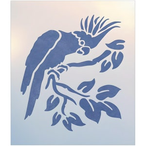 Cockatoo Stencil -- 6.6" X 7.25" -- the Artful Stencil -- 10 Mil Mylar ...
