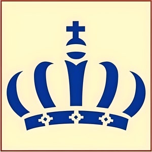 Crown 2 Stencil -- 5.75&quot; x 4.5&quot; -- The Artful Stencil -- 10 mil Mylar, walls, pillows and sign painting