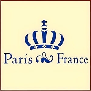 Crown Paris Stencil - 7.25&quot; x 4.25&quot; - French France Country Deco Art Painting DIY Craft Home Decoration French words - The Artful Stencil
