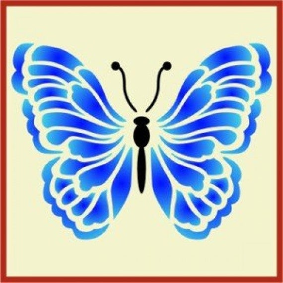 Butterfly Stencil 1 6.75 X 5 the Artful Etsy