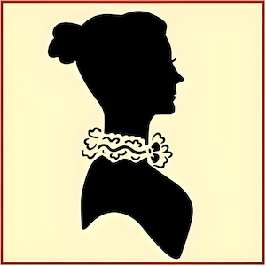 Silhouette Donna Stencil - 4" x 6.6" Shadow Art Head Silhouette Profile Cameo per Pittura Home Decor Crafts - The Artful Stencil