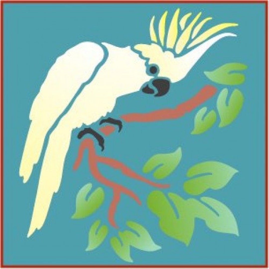 Cockatoo Stencil 6.6 X 7.25 the Artful - Etsy