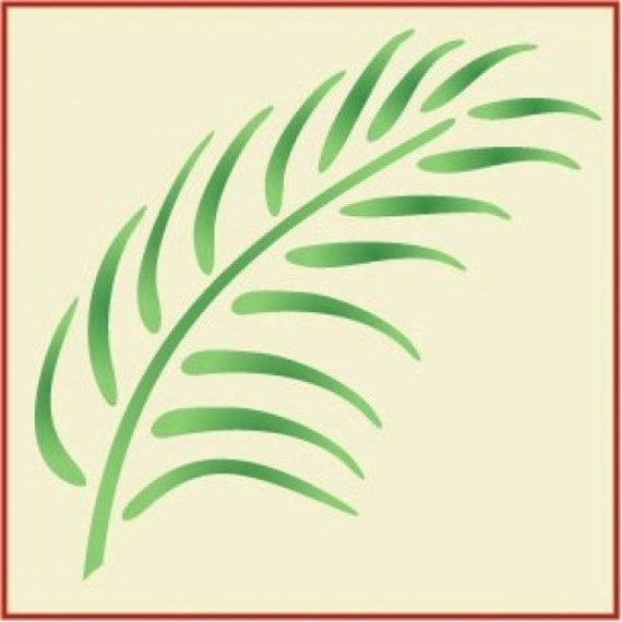 Palm Frond Stencil 7.5 X 7.5 the Artful | Etsy