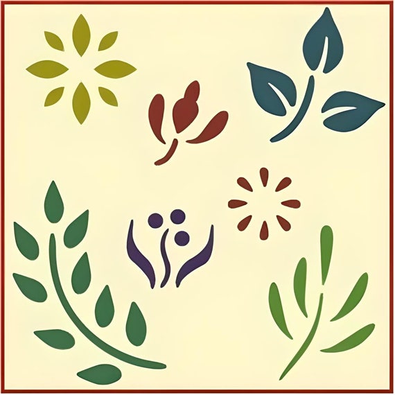 Set Di 4 Stencil (Fustelle) Per Fai-da-te - Motivi Casa, Scritte E Fiore