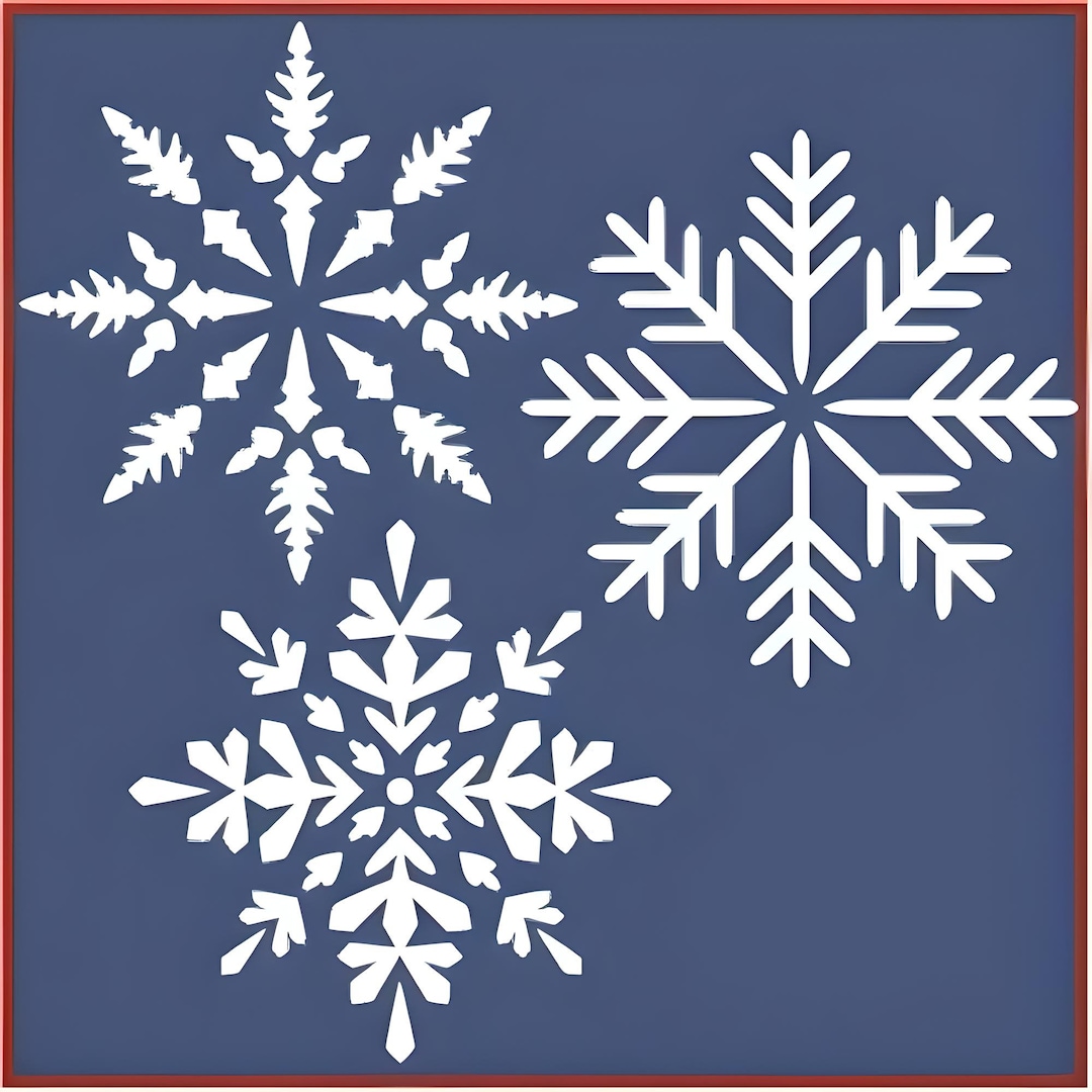 Snowflake Stencil Set 2 - Holiday Decoration Stencil for Painting ...