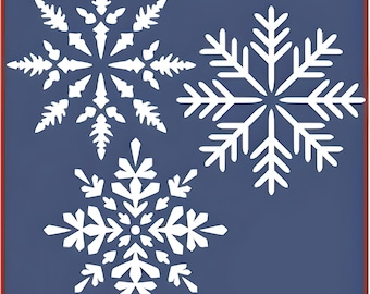 Schneeflocke Schablonen Set 2 - Urlaub Dekoration Schablone für Malerei Weihnachtskarten Ornamente Winter Kunst DIY Kunst & Handwerk - Die Kunstvolle Schablone