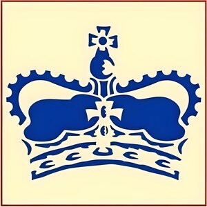 Crown 1 Stencil - 5&quot; x 4&quot; - 10 mil Mylar, walls, pillows and sign painting - The Artful Stencil