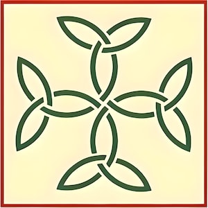Celtic Knot 3 Stencil -- 4&quot; x 4&quot;-- The Artful Stencil -- 10 mil Mylar, walls, pillows and sign painting
