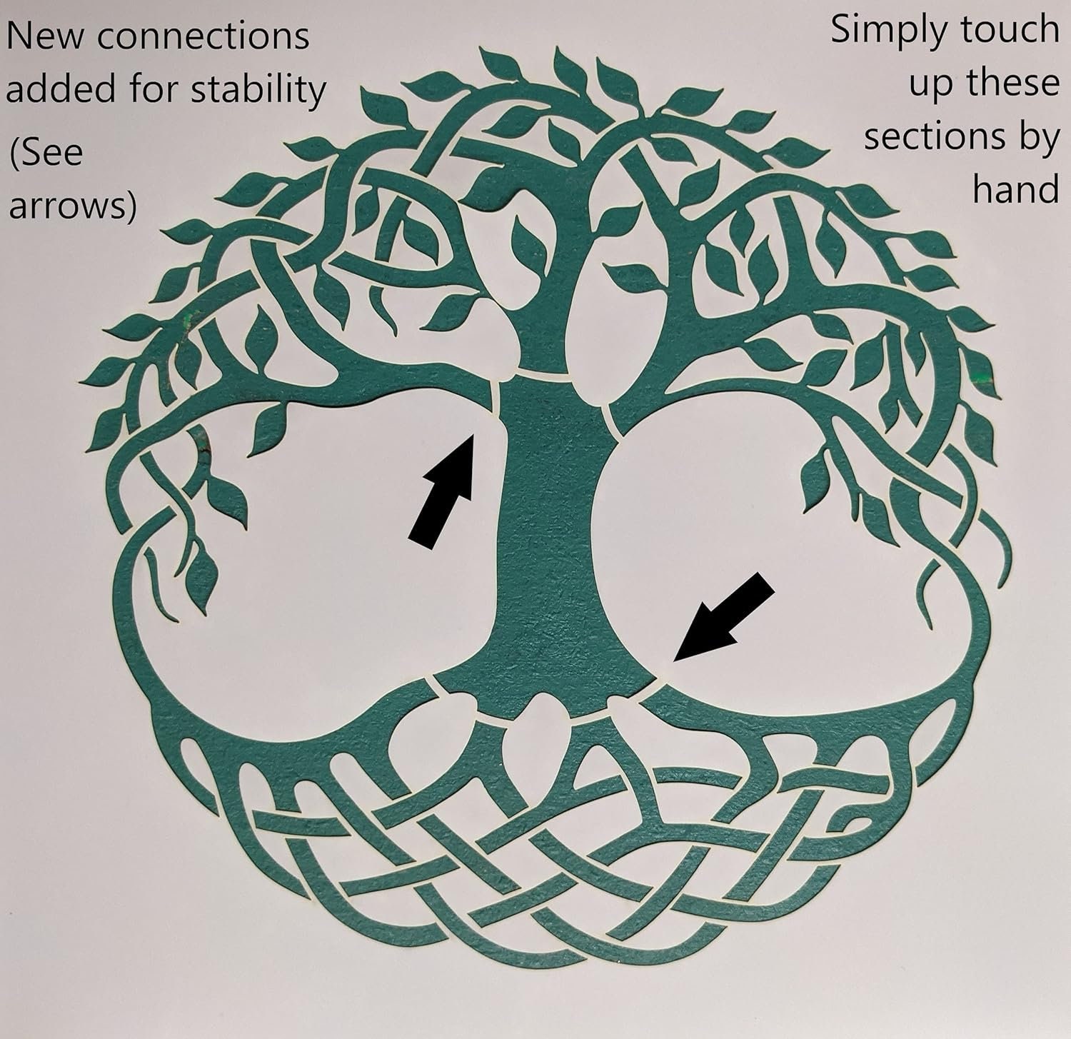 Celtic Tree of Life 2 Stencil - 8.3" x 8.3" Yggdrasil - Reusable Mylar DIY ArtCraft Viking Symbols Irish Welsh Knotwork - The Artful Stencil