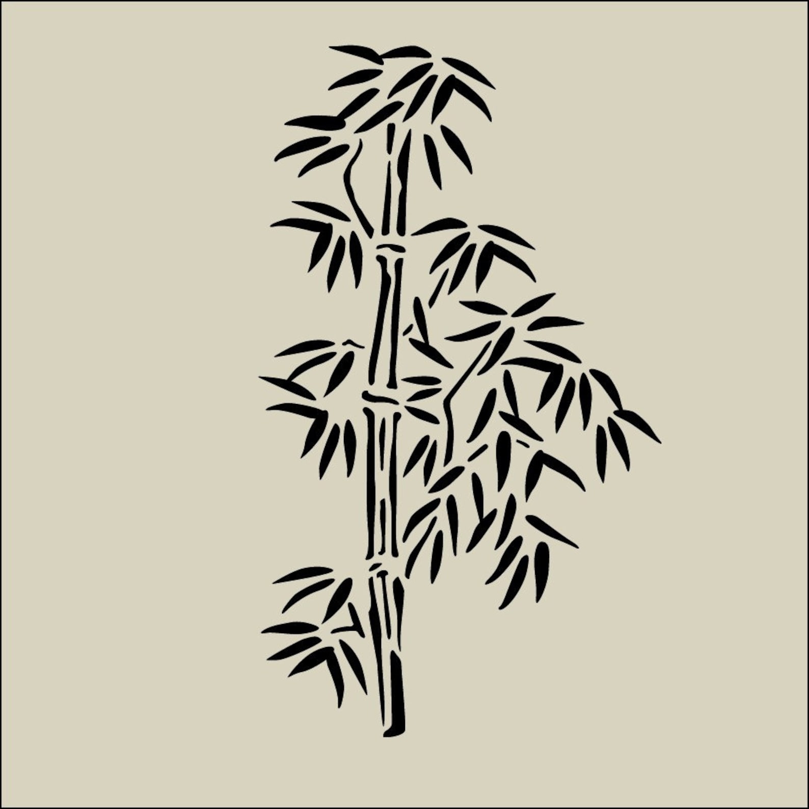 The Artful Stencil Bamboo Stencil 6.6 in. by 11 in. 10 mil Etsy