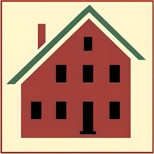 Saltbox 5 Stencil - 4.25" x 3.8"- Vintage Colonial Primitive Farmhouse Folk Art Decor Painting Home Decor Crafts Paisley- The Artful Stencil