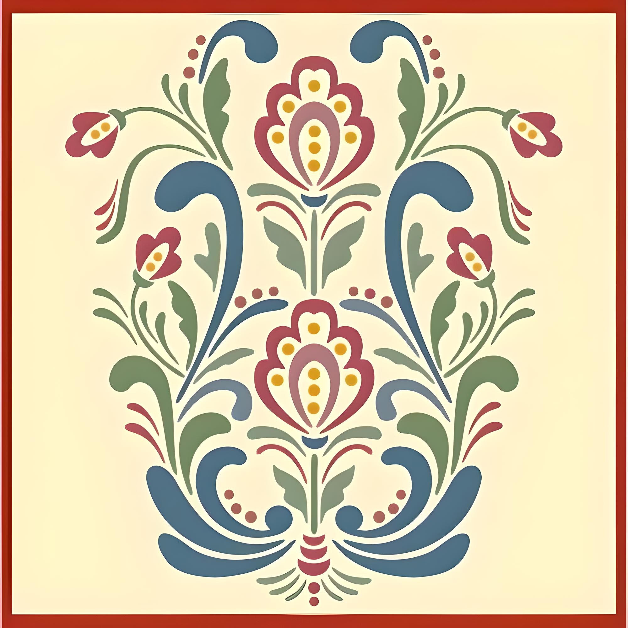 rosemaling-pattern-18-stencil-8-2-x-9-7-popular-norwegian-folk-art-scandinavian-reusable-diy-mylar-the-artful-stencil-etsy