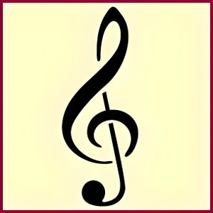 Treble Clef Stencil - Music Musical Notes Decor Reusable Laser Cut Mylar Template for Painting Home Decor Crafts Home - The Artful Stencil