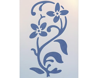 Floral Flourish Stencil - Flower Floral Arrangements Border Colonial Romantic DIY Vase Decor Painting Gifts Crafts - The Artful Stencil