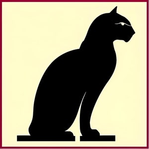 Egyptian Cat Stencil - Hieroglyphics Classic Egyptian Symbol Egyptian Gods DIY Art & Craft Painting Craft - The Artful Stencil